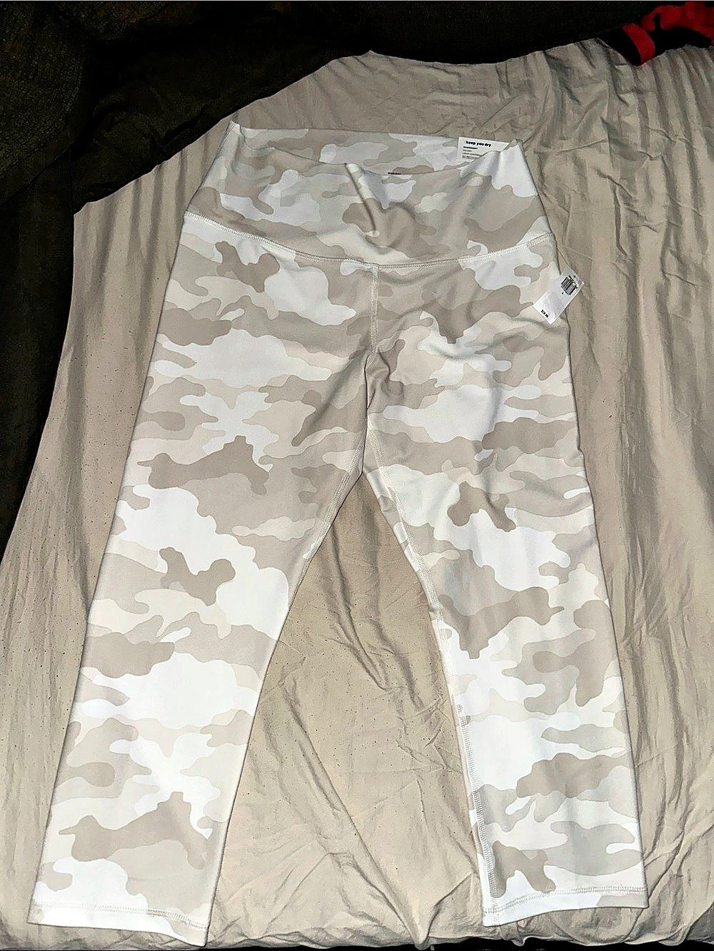 Old Navy PowerSoft High-Rise Leggings Camo Leggings White & Gray Large